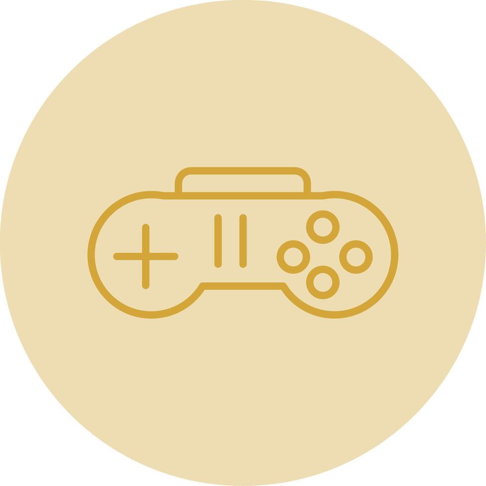 Game Development Line Yellow Circle Icon vector