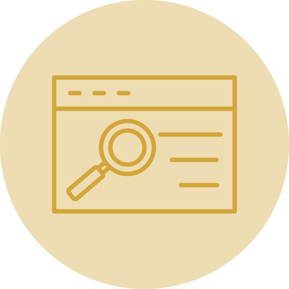 Quality Assurance Line Yellow Circle Icon vector