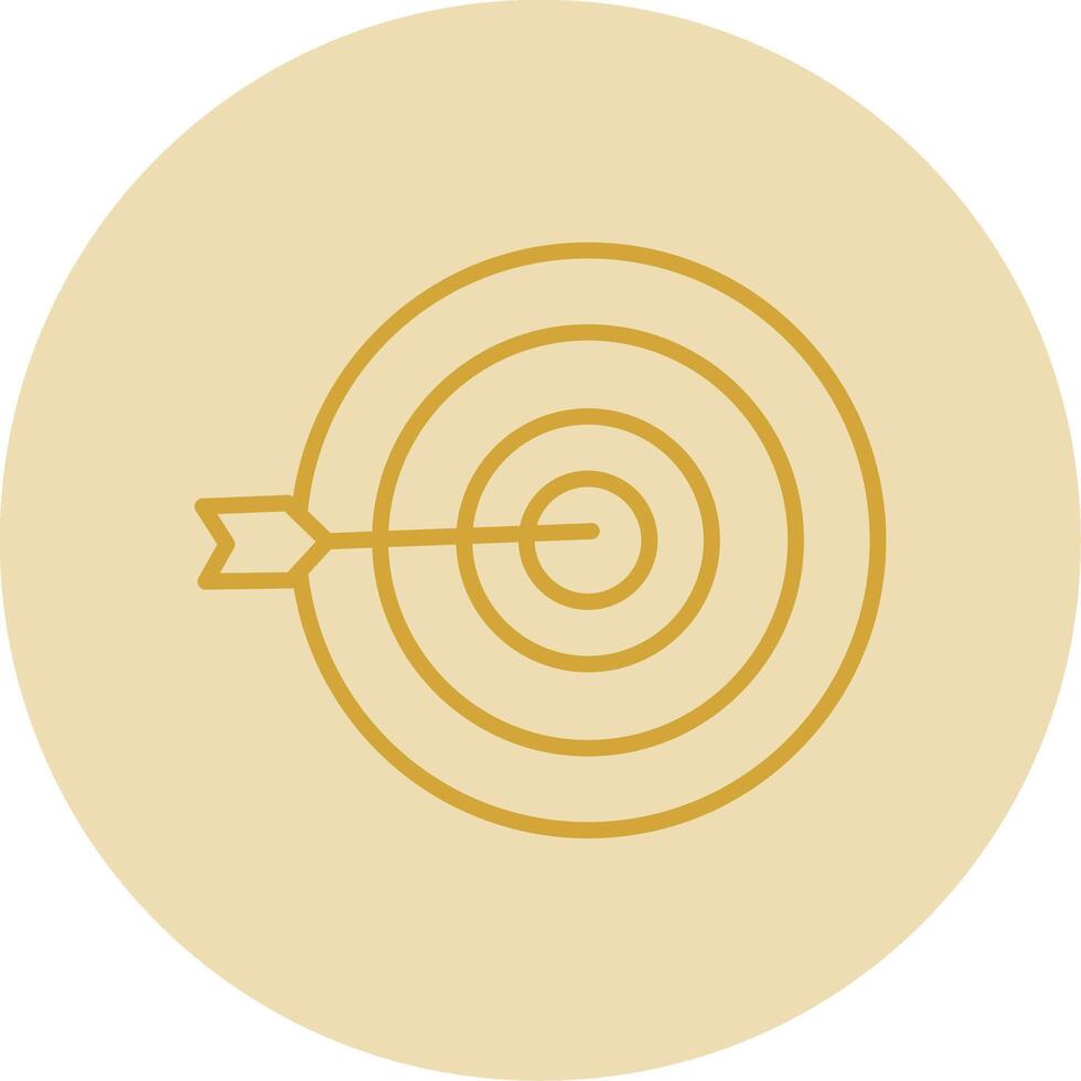 Targeting Line Yellow Circle Icon vector