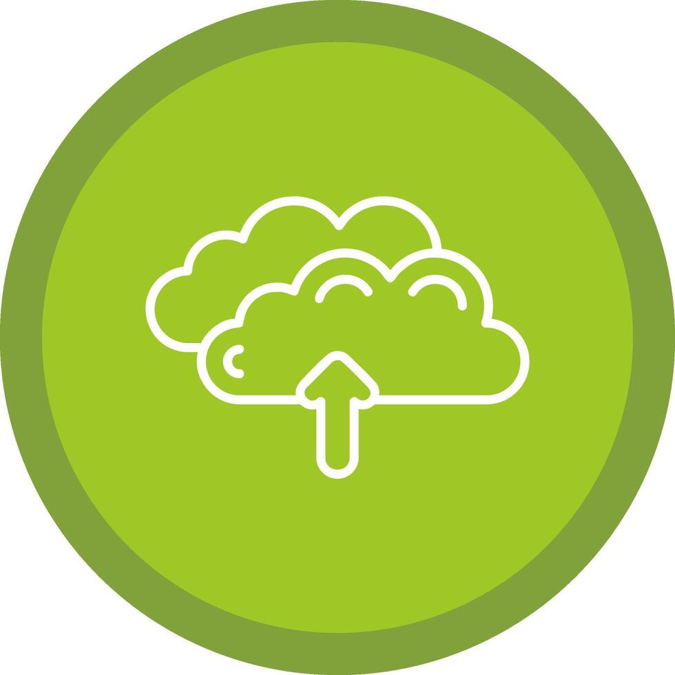 Clouds Line Multi Circle Icon vector