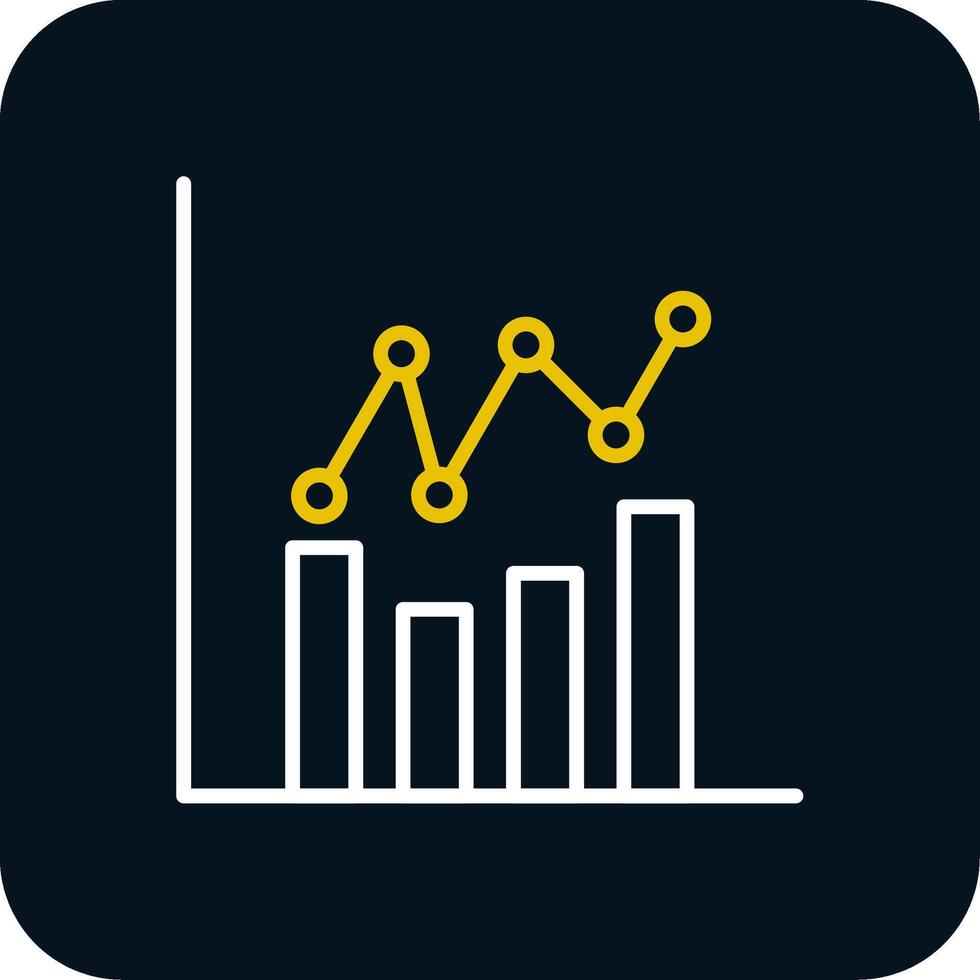Graphs Line Red Circle Icon vector