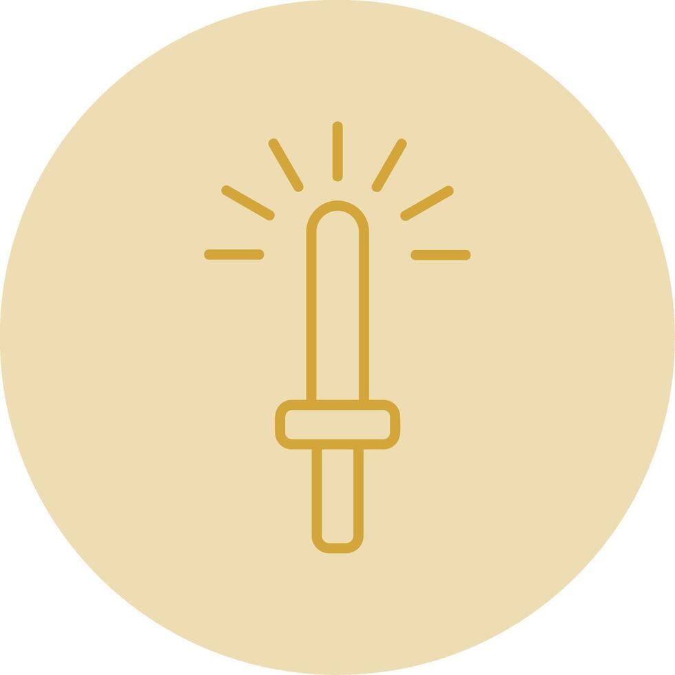 Light Stick Line Yellow Circle Icon vector