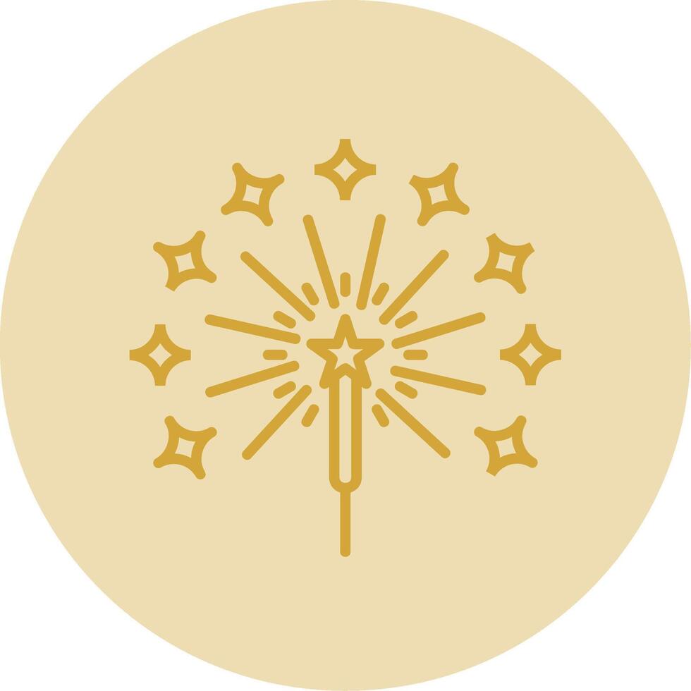 Bengal Light Line Yellow Circle Icon vector