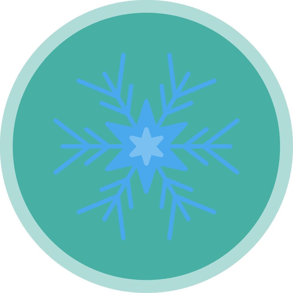 Snowflake Flat Multi Circle Icon vector