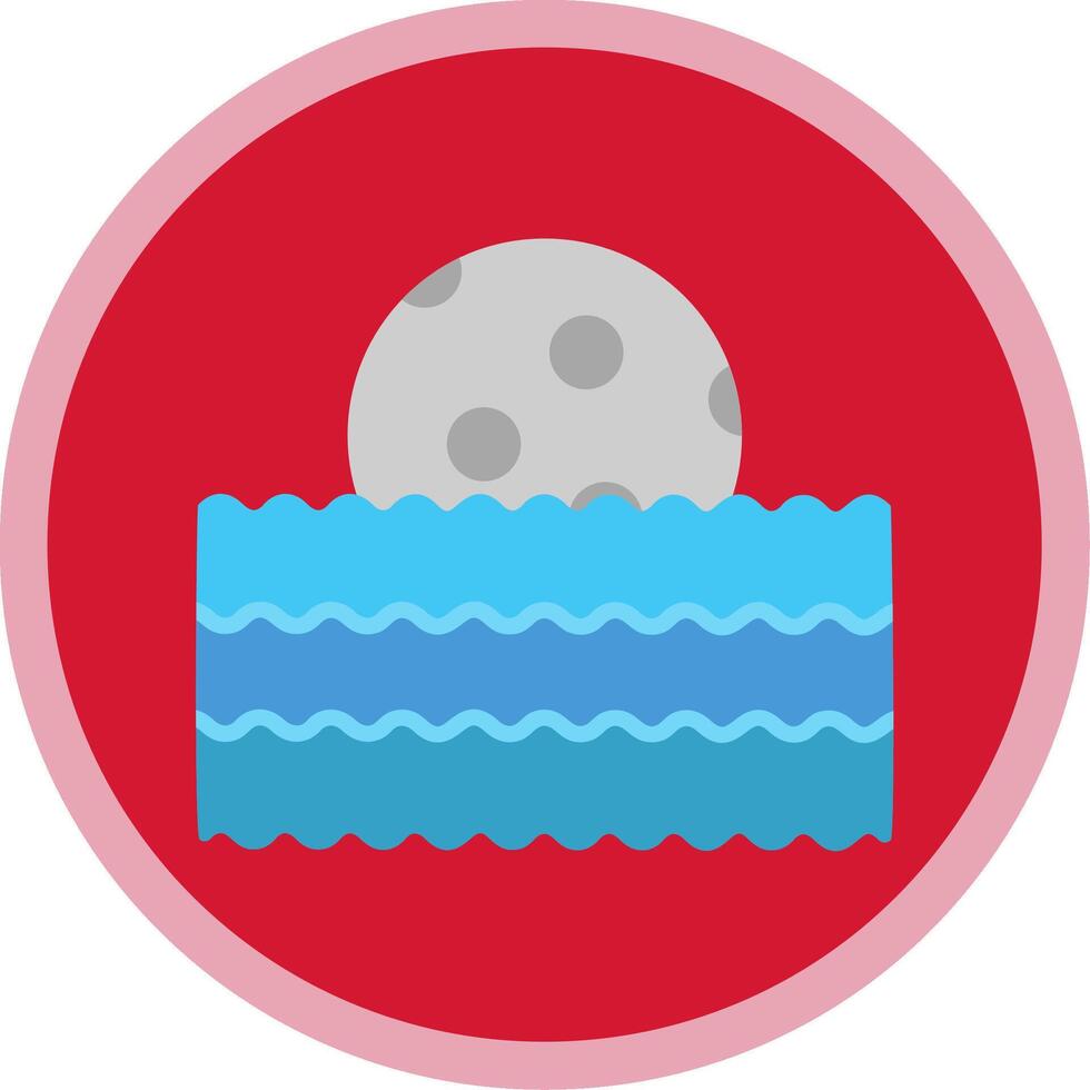 Waves Flat Multi Circle Icon vector