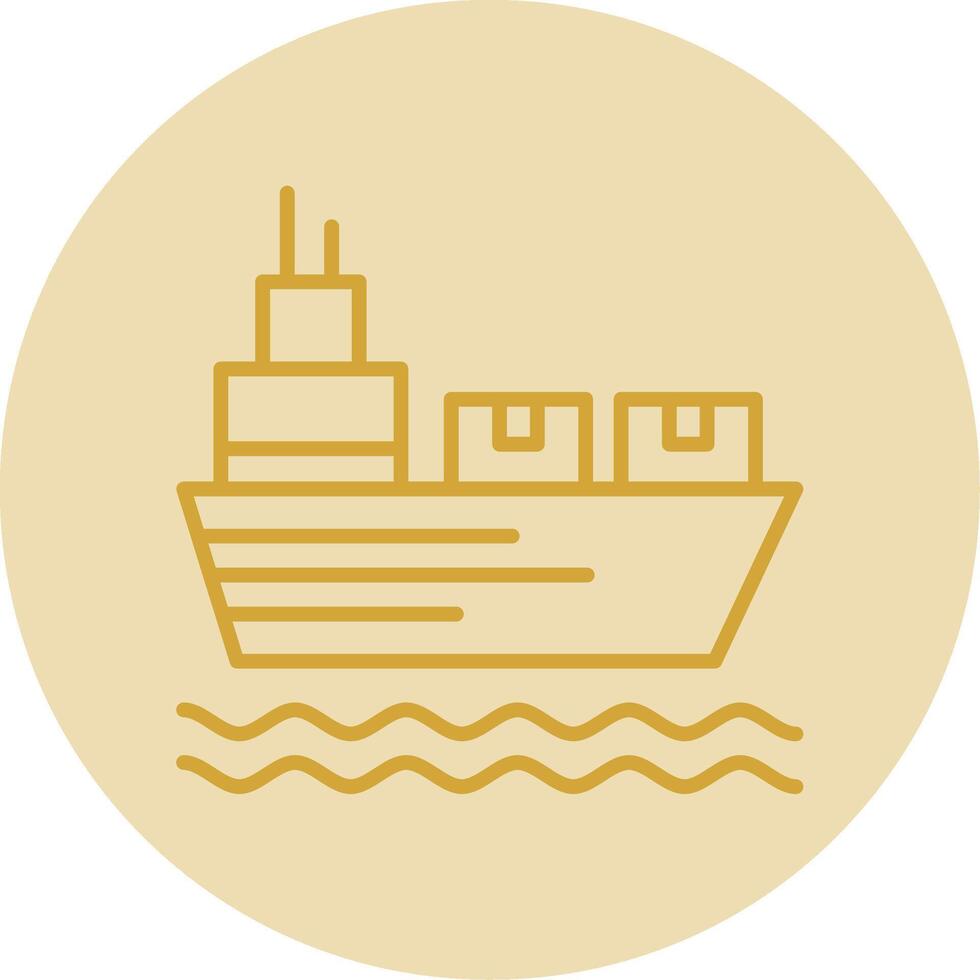 Shipping Line Yellow Circle Icon vector