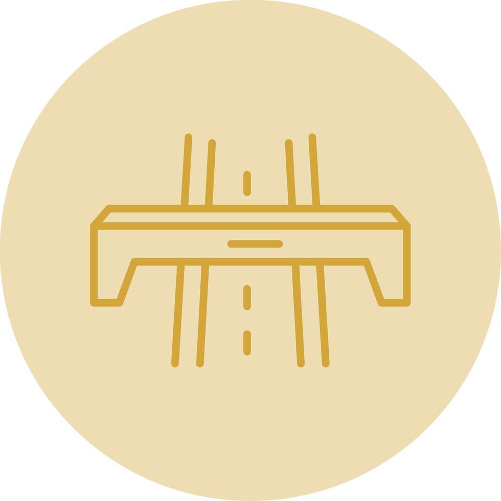 Motorway Line Yellow Circle Icon vector