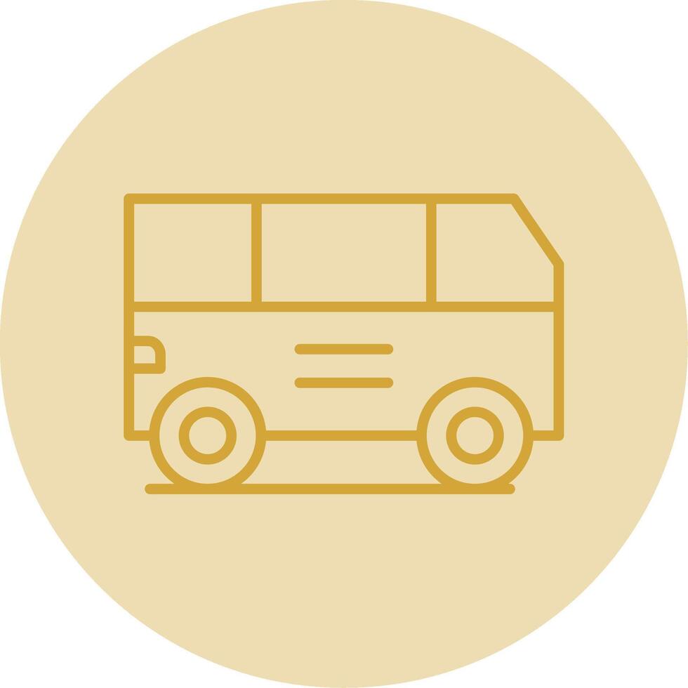 Van Line Yellow Circle Icon vector