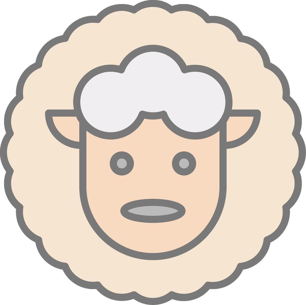 Sheep Line Filled Light Icon vector