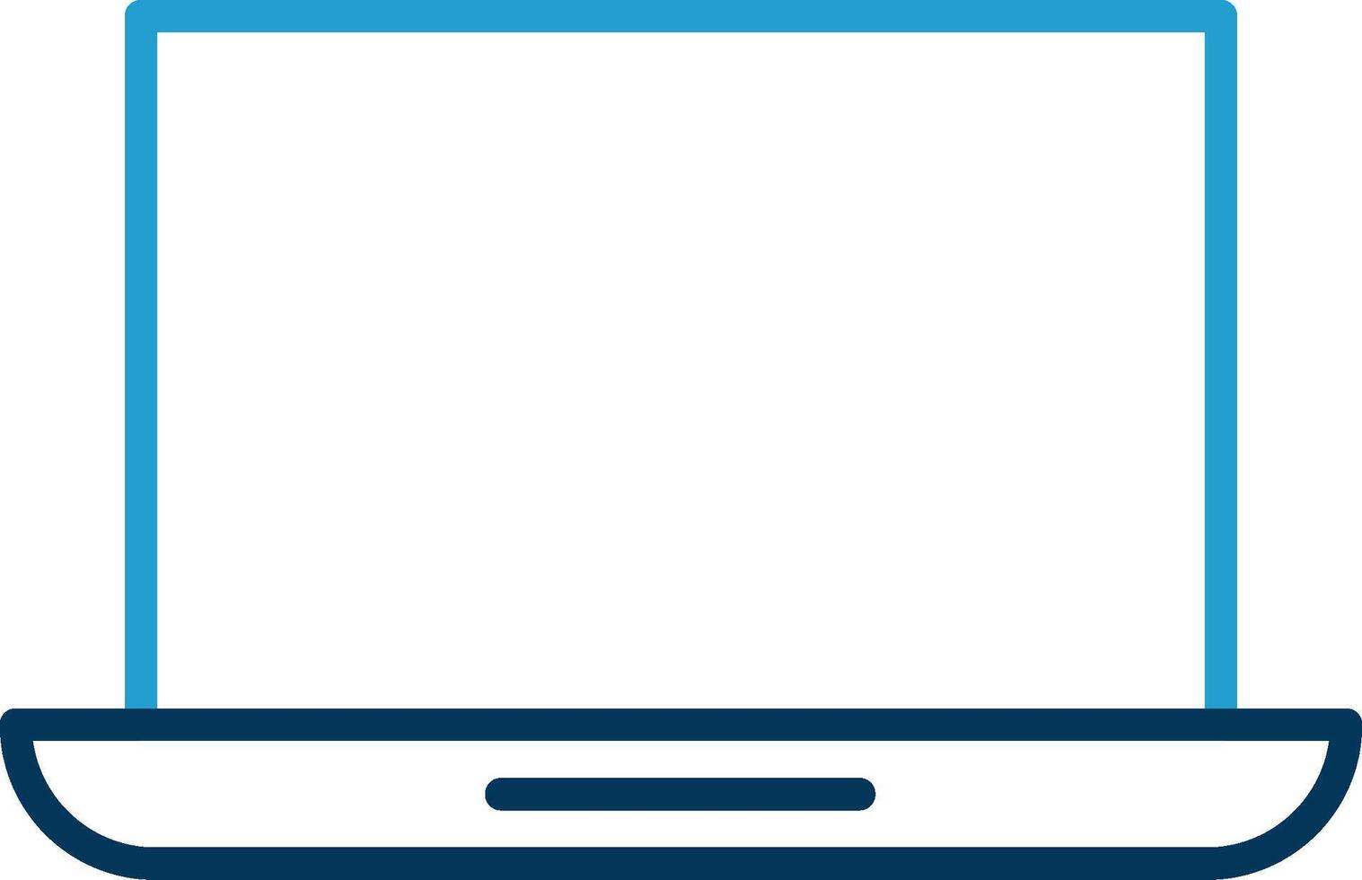 Laptop Line Blue Two Color Icon vector