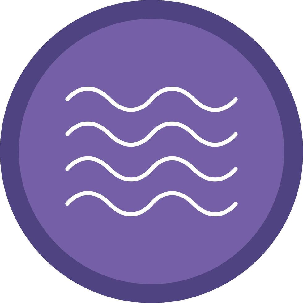 Waves Line Multi Circle Icon vector
