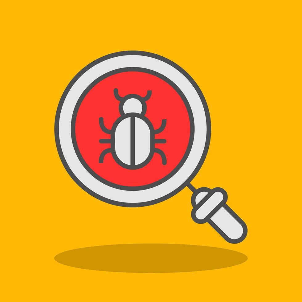 Bugs Filled Shadow Icon vector