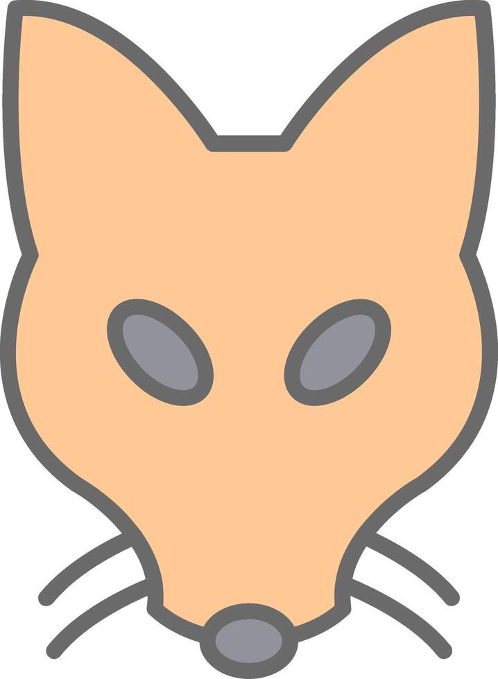 Fox Line Filled Light Icon vector