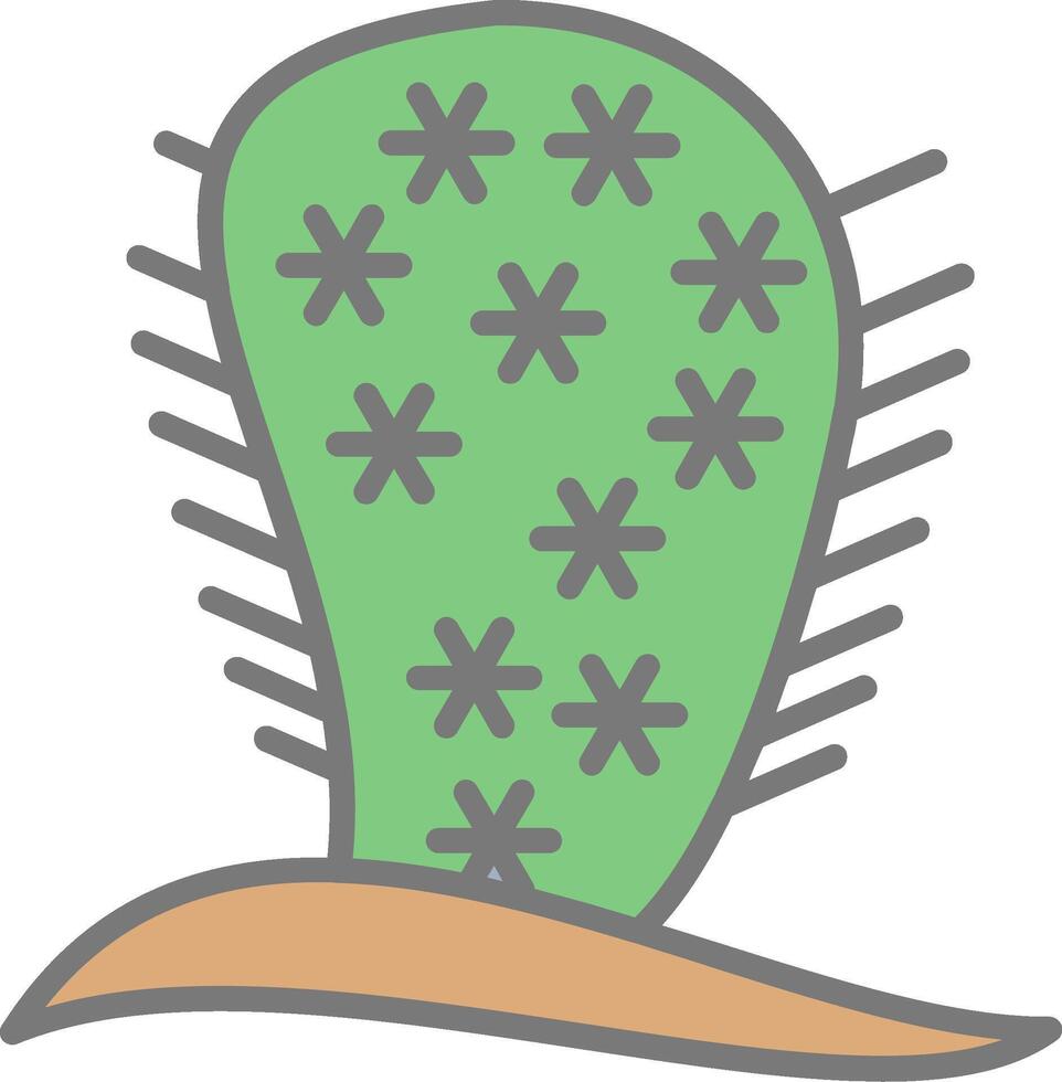 Cactus Line Filled Light Icon vector