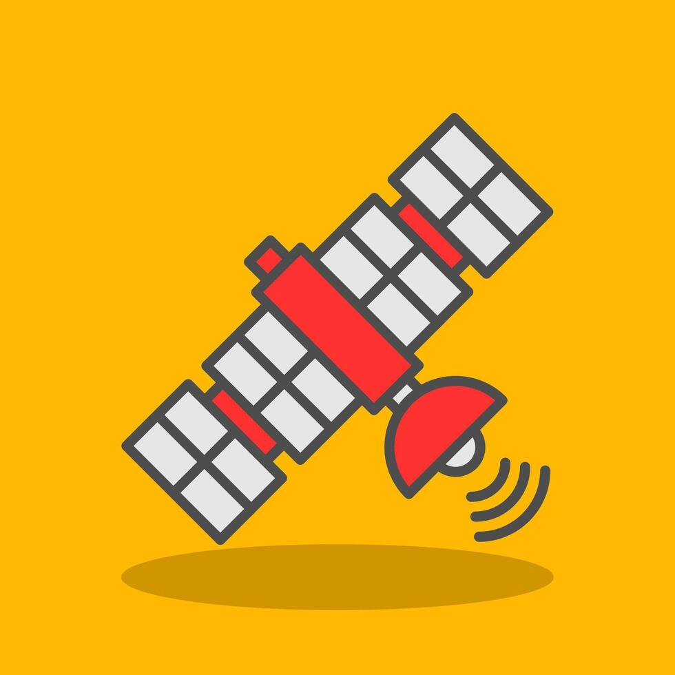 Satellite Filled Shadow Icon vector