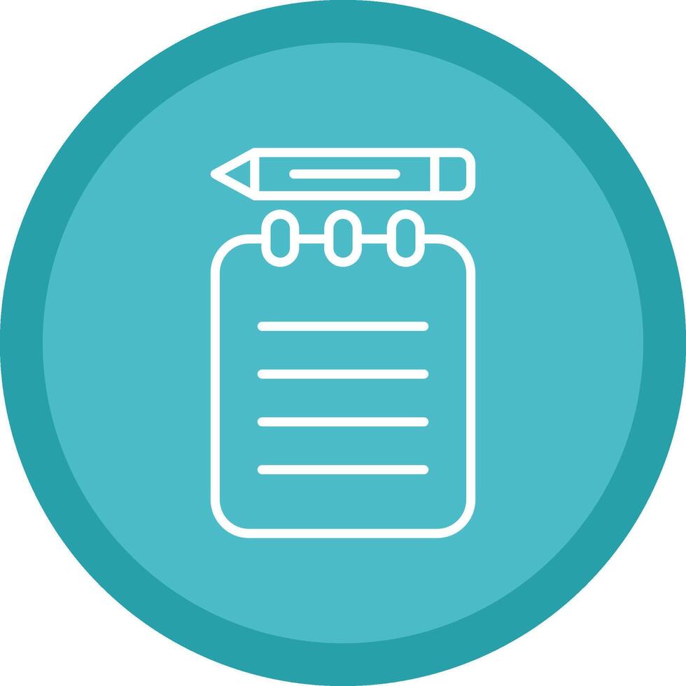 Notepad Line Multi Circle Icon vector