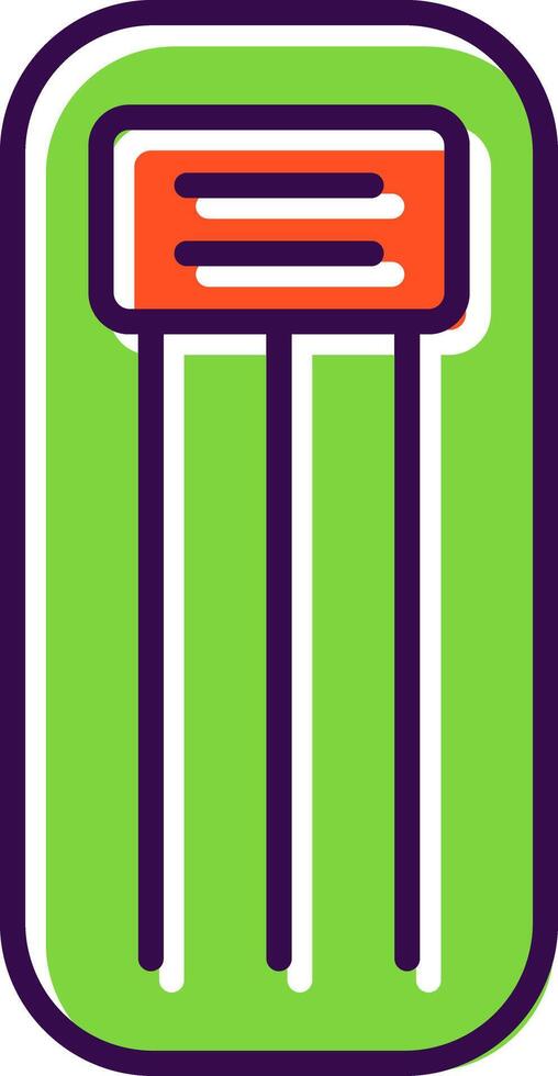 Beach Mattress filled Design Icon vector