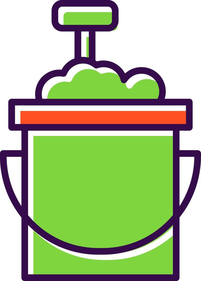 Sand Bucket filled Design Icon vector