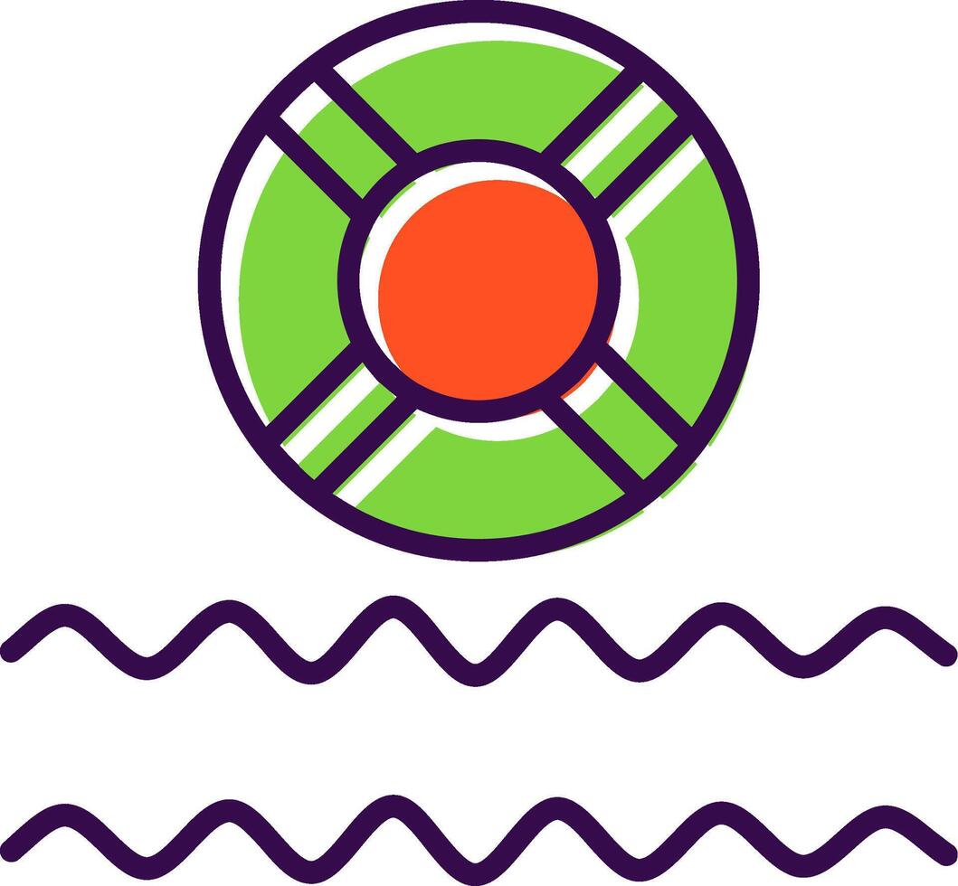 Life Saver filled Design Icon vector