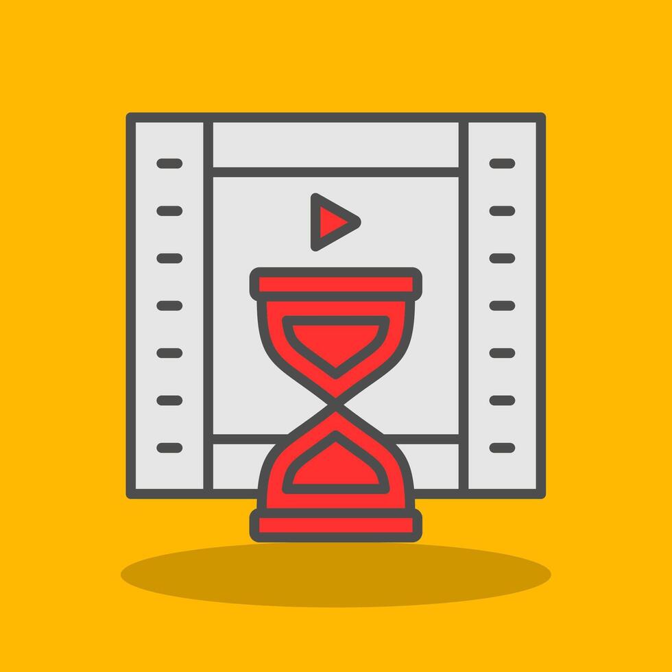 Duration Filled Shadow Icon vector