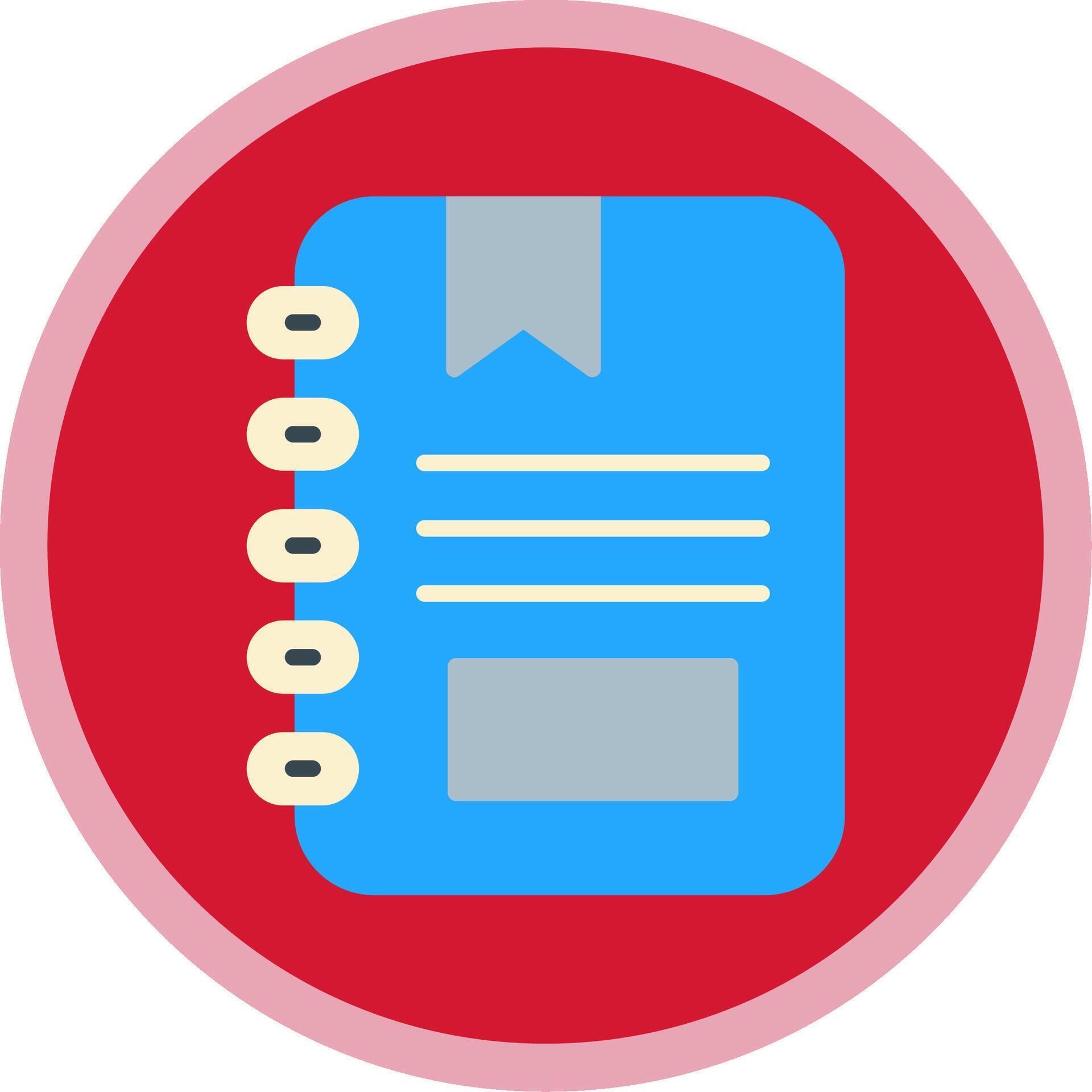 Notebook Flat Multi Circle Icon 44087213 Vector Art at Vecteezy