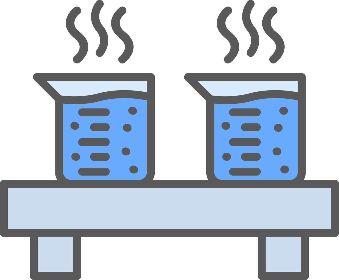 Flask Line Filled Light Icon vector