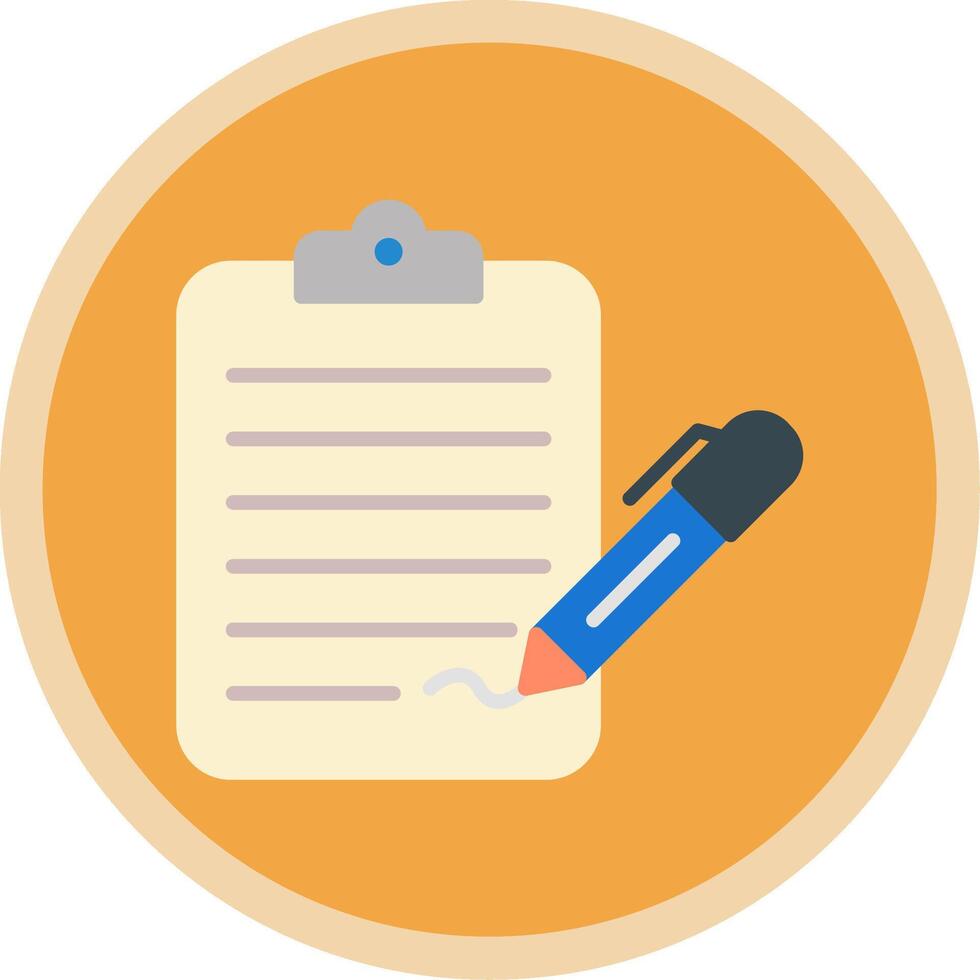 Check List Flat Multi Circle Icon vector