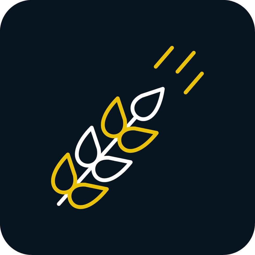 Wheat Line Red Circle Icon vector