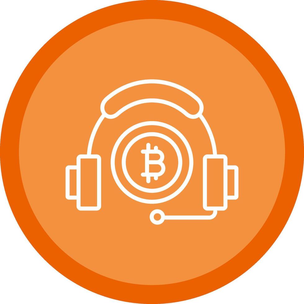 Customer Service Line Multi Circle Icon vector