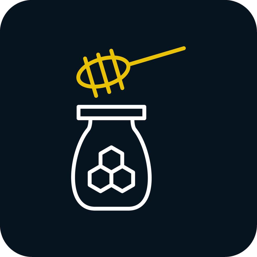Honey Line Red Circle Icon vector