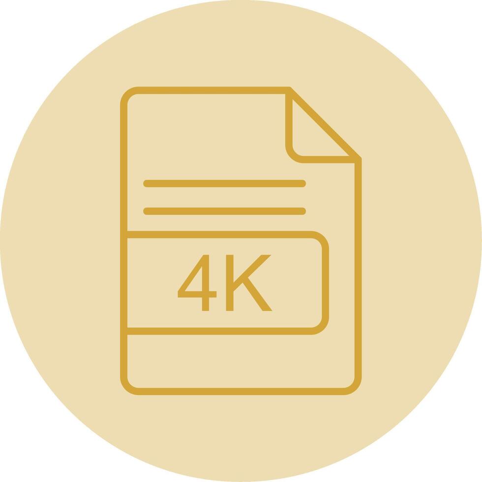 4k archivo formato línea amarillo circulo icono vector