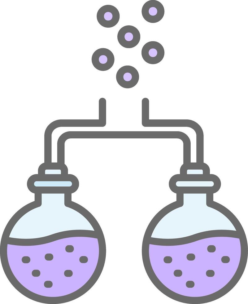 Flasks Line Filled Light Icon vector