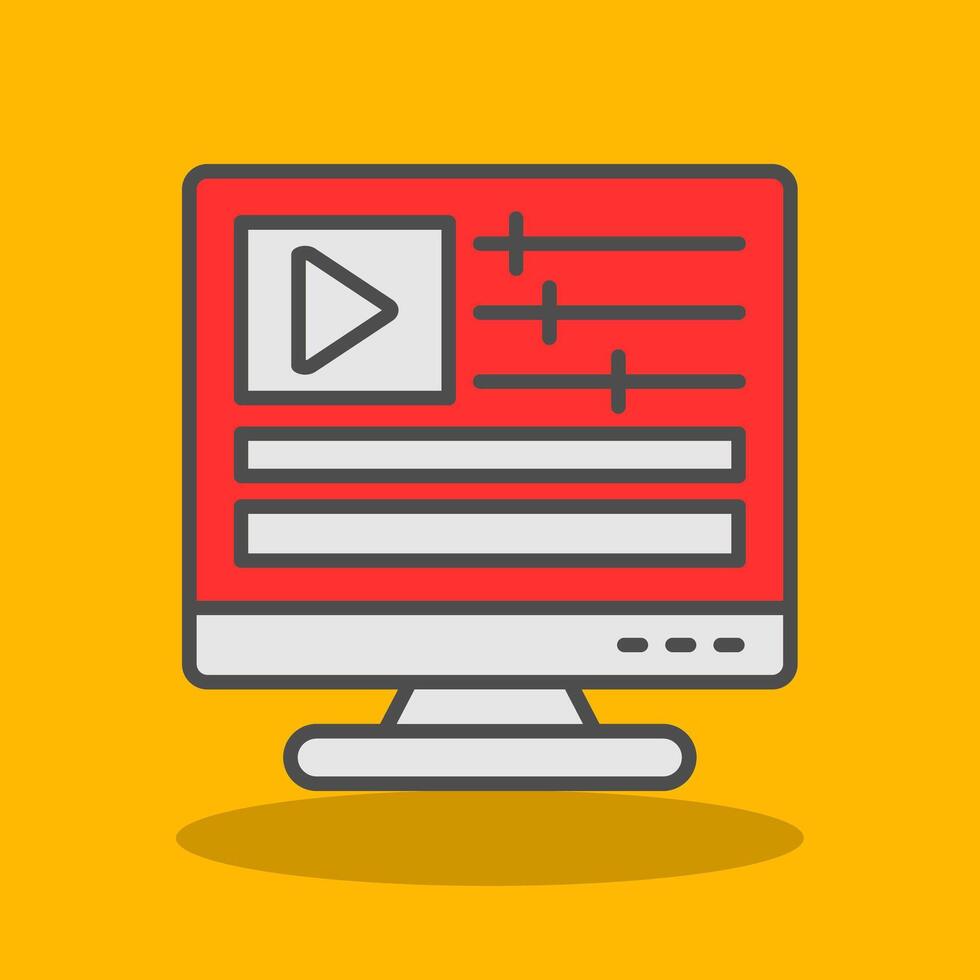 Film Editing Filled Shadow Icon vector