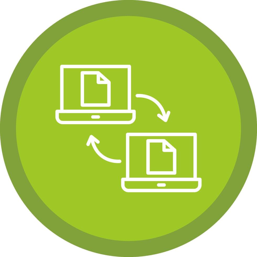 Data Sharing Line Multi Circle Icon vector