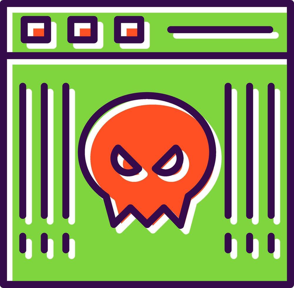 Malware filled Design Icon vector