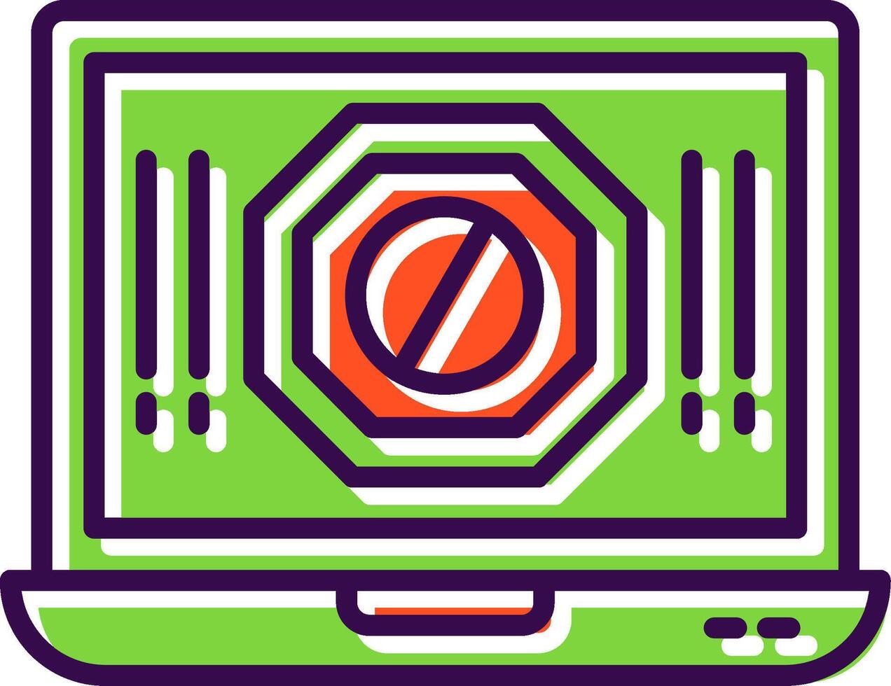 Ad Blocker filled Design Icon vector