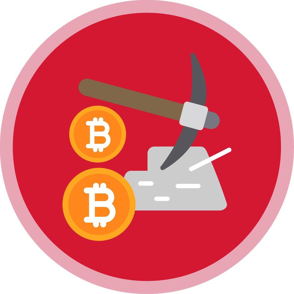 Mining Mining Flat Multi Circle Icon vector