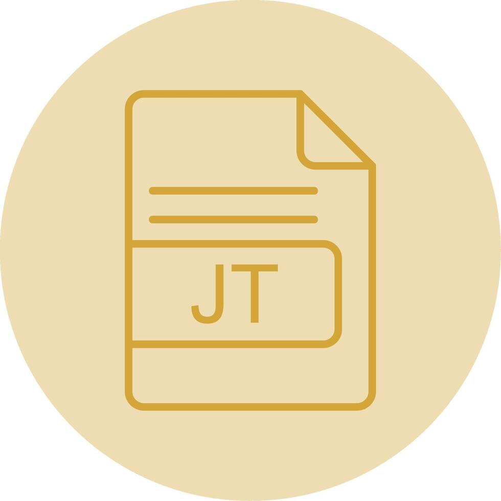 JT File Format Line Yellow Circle Icon vector