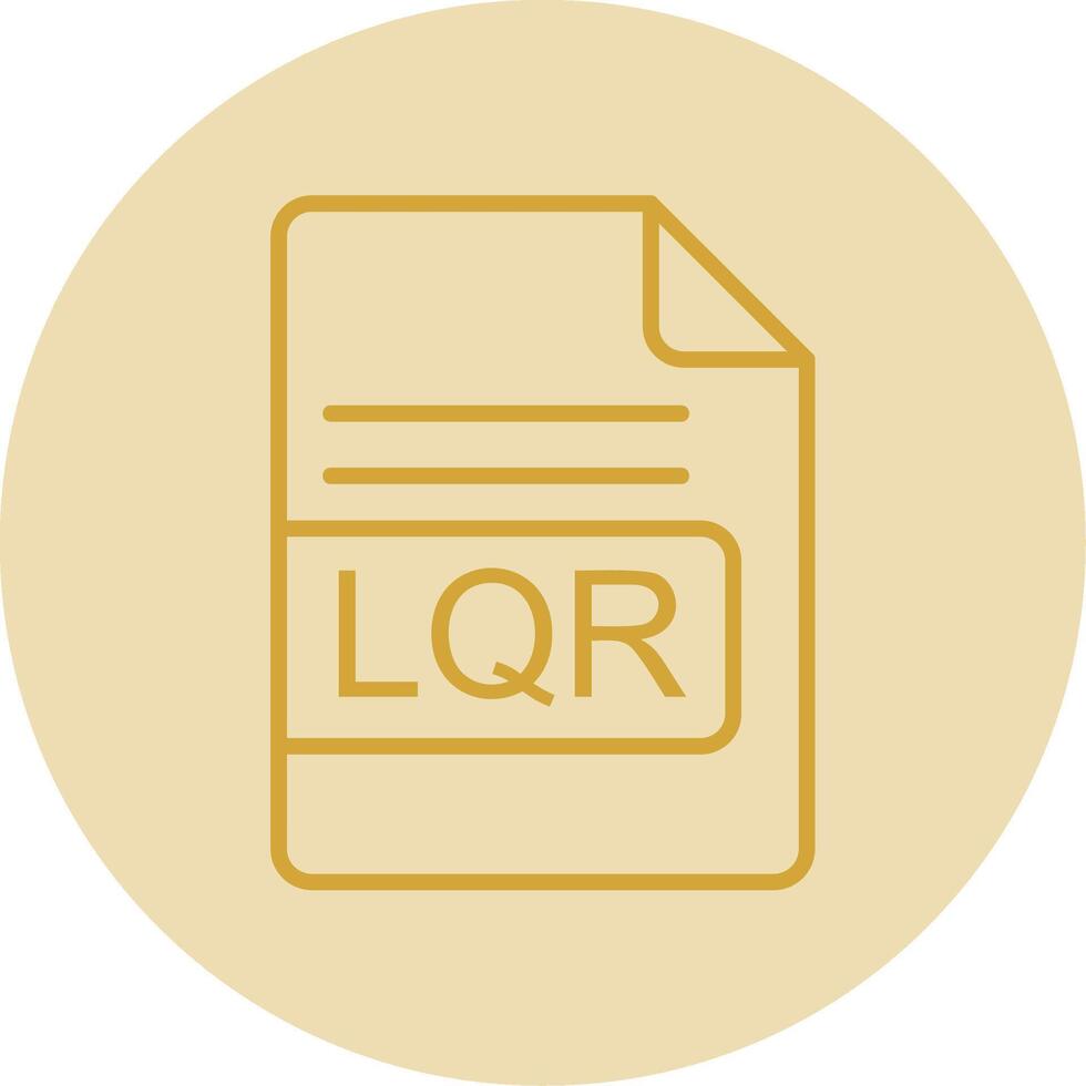 lqr archivo formato línea amarillo circulo icono vector