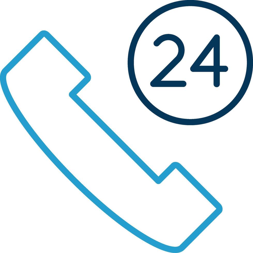 Help Line Blue Two Color Line Blue Two Color Icon vector