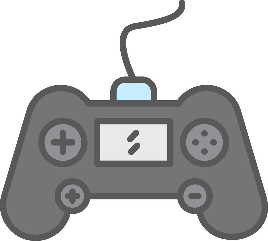 Gaming Console Line Filled Light Icon vector