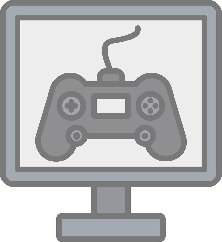 Gaming Line Filled Light Icon vector