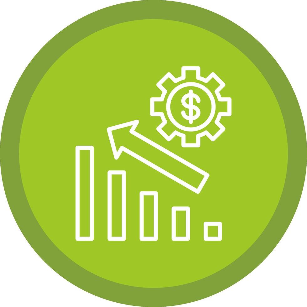 Wind Turbine Line Multi Circle Icon vector