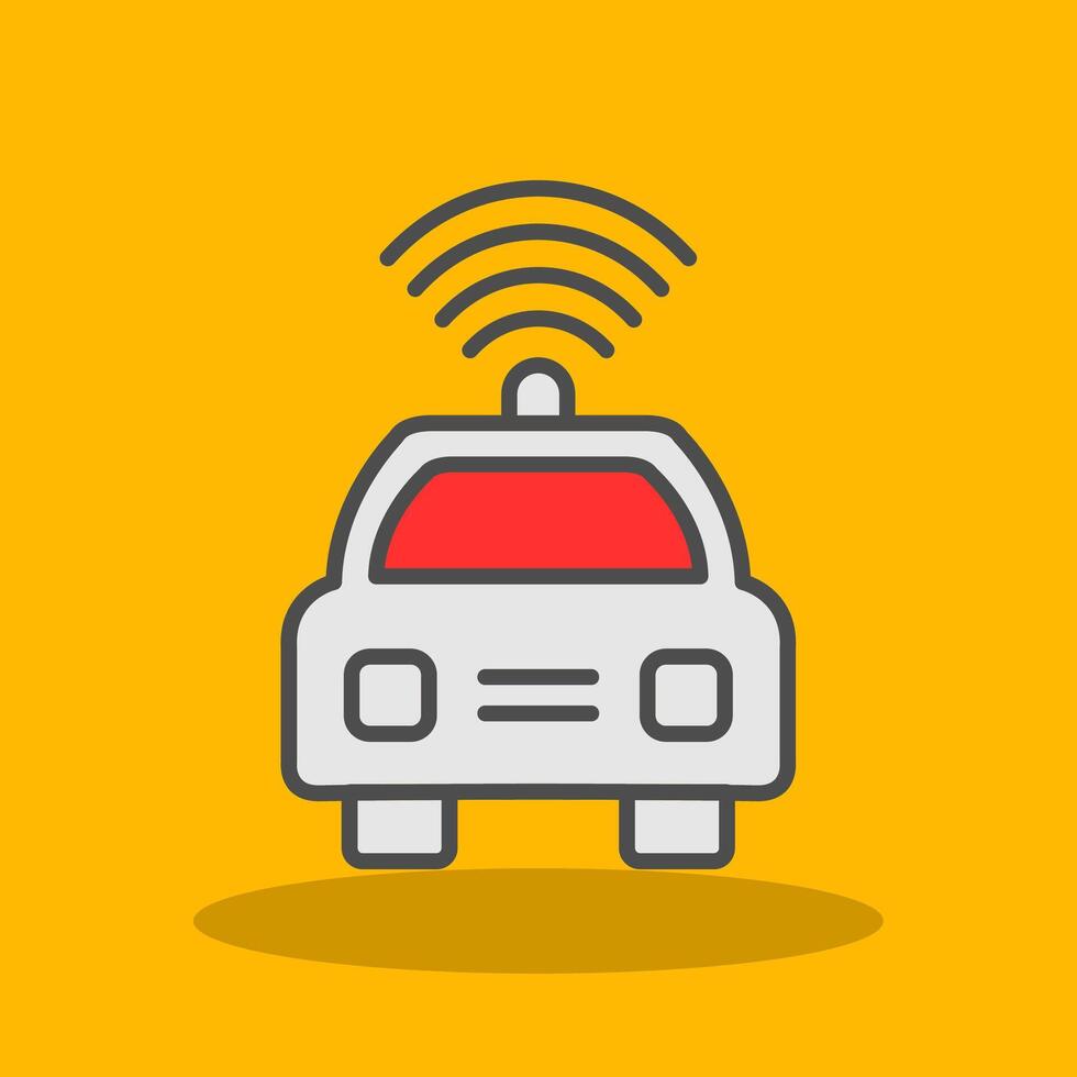 Car Filled Shadow Icon vector