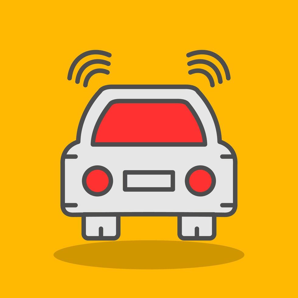Car Filled Shadow Icon vector