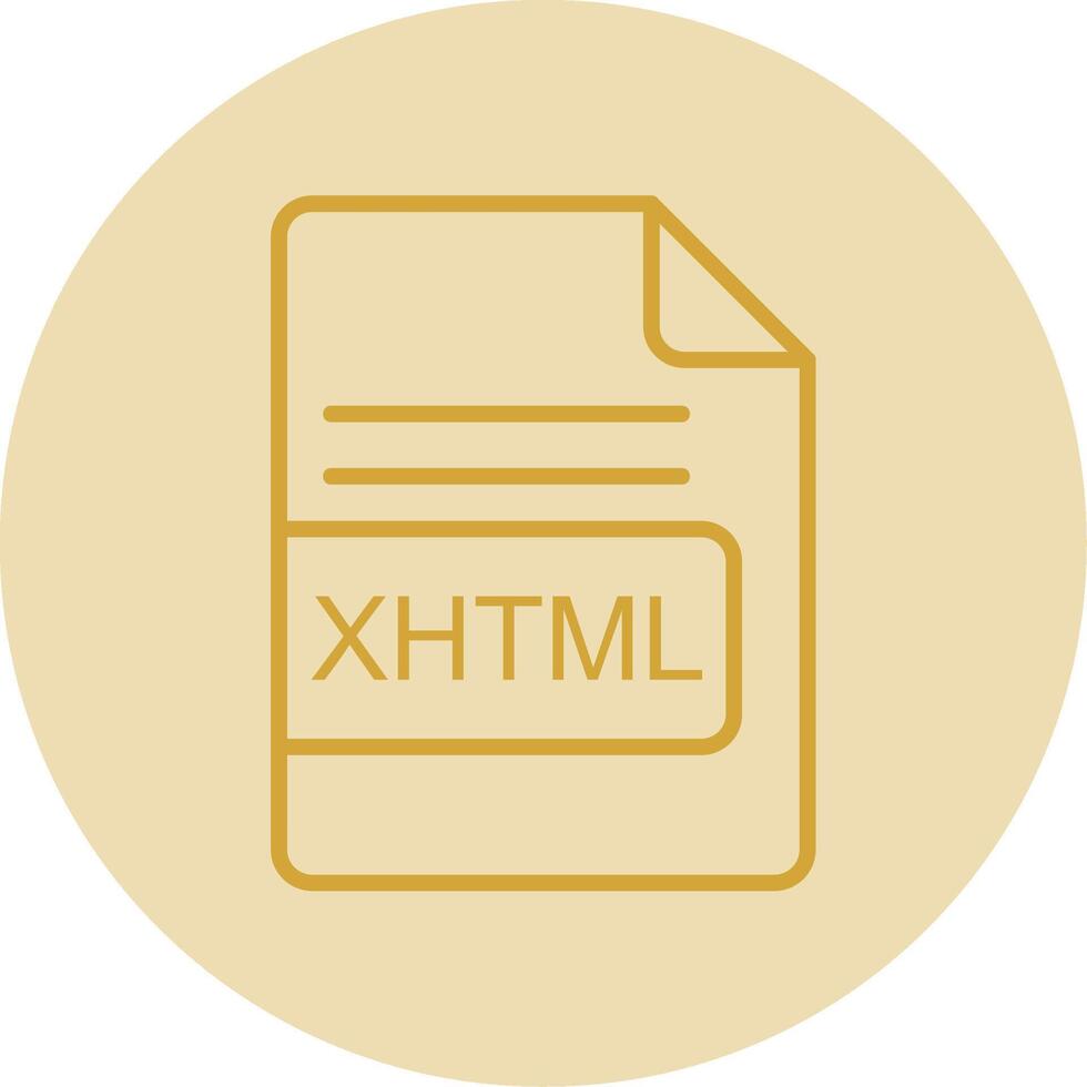 XHTML File Format Line Yellow Circle Icon 44087781 Vector Art at Vecteezy