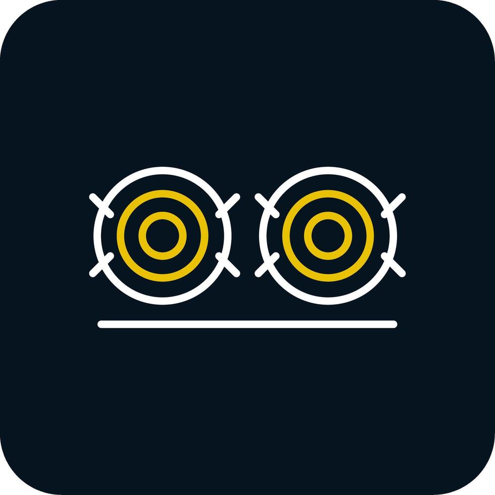 Hay Bale Line Red Circle Icon vector