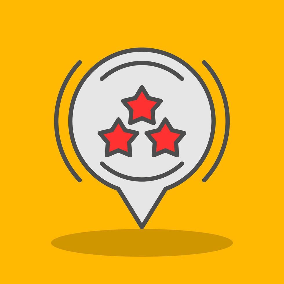 Star Filled Shadow Icon vector