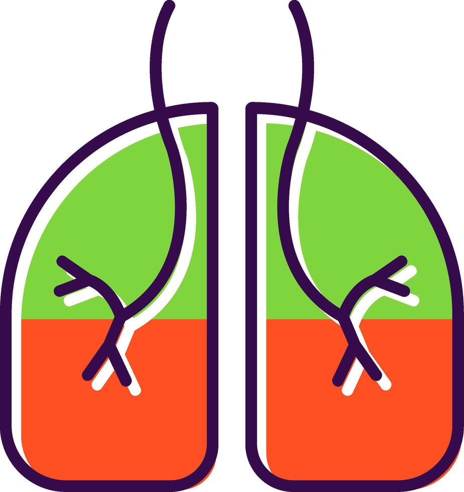 Pulmonology filled Design Icon vector