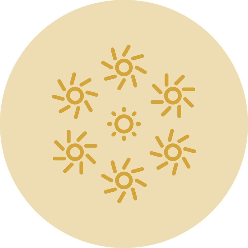 Firework Line Yellow Circle Icon vector